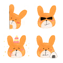 [LINE絵文字] ほのぼの うさぎの画像