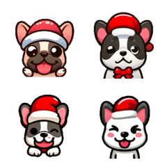 [LINE絵文字] クリスマス - 可愛いフレンチ・ブルドッグの画像