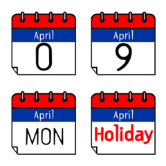 [LINE絵文字] Calendar April 04の画像