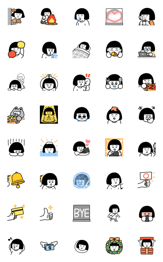 [LINE絵文字]Brush Animated Emoji 2の画像一覧