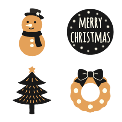 [LINE絵文字] クリスマス★シックな絵文字の画像