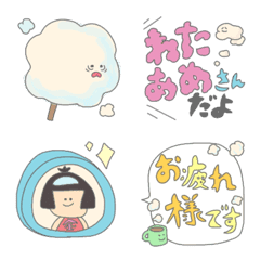 [LINE絵文字] ふわふわさんな絵文字//♢あめさんの巻♢の画像