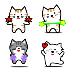 [LINE絵文字] 猫のチアリーダーの画像