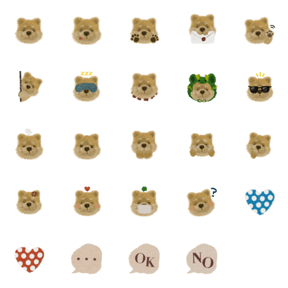 [LINE絵文字]POMERANIANnoEmojiの画像一覧