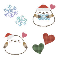 かわいい北欧風♦シマエナガの絵文字の絵文字メイン画像