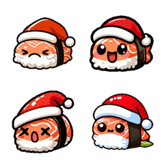 [LINE絵文字] クリスマス - 可愛い寿司の画像