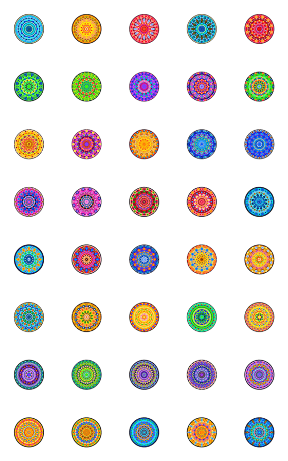 [LINE絵文字]Mandala Dotsの画像一覧