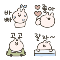 [LINE絵文字] 韓国語をしゃべるキム•ウサギ2の画像