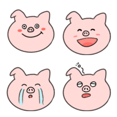 シンプル つかいやすい ぶたの絵文字の絵文字メイン画像