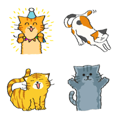 [LINE絵文字] 色んな猫つめあわせ絵文字の画像