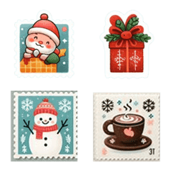 [LINE絵文字] seasonal stamps (winter) snowman ＆  Xmasの画像