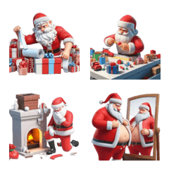 [LINE絵文字] サンタさんのクリスマス準備 Ⅲの画像