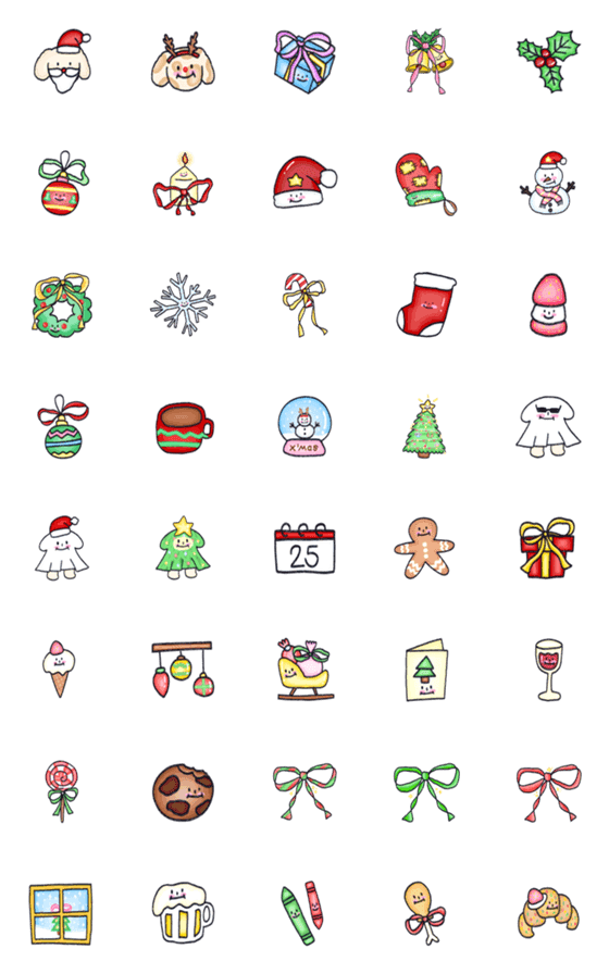 [LINE絵文字]christmas stuffの画像一覧