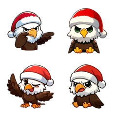 [LINE絵文字] クリスマス - 可愛いワシの画像