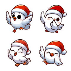 [LINE絵文字] クリスマス - 可愛い白い鳩の画像