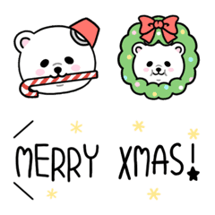 [LINE絵文字] Xmas絵文字／しろくまver.の画像