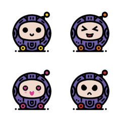 [LINE絵文字] かわいいロボットボールの画像