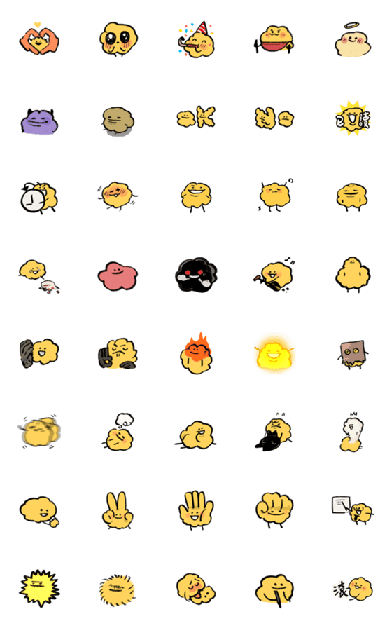 [LINE絵文字]popcorn chicken emojiの画像一覧