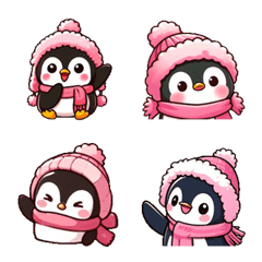 [LINE絵文字] 冬季 - 可愛いペンギンの画像