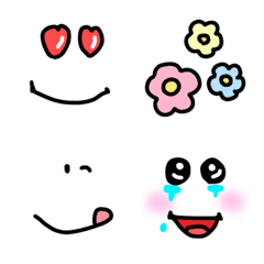 【＊＊シンプルすぎて使いやすい顔】の絵文字メイン画像