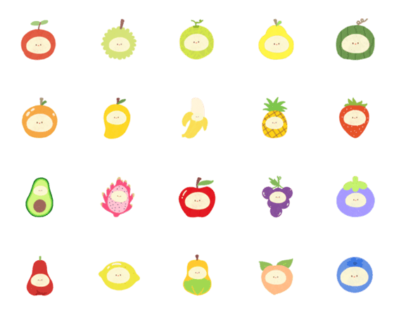 [LINE絵文字]fruit face zaの画像一覧