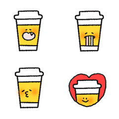 [LINE絵文字] shy  coffee cup Emojiの画像