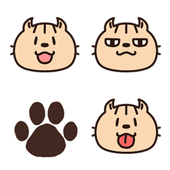 [LINE絵文字] ネコさん絵文字（カール耳ネコ①）の画像