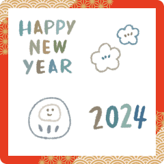 [LINE絵文字] 動くシンプル線画絵文字②♡2024の画像