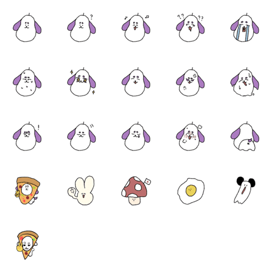[LINE絵文字]Doggy Lily ＆ Friendsの画像一覧