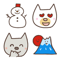 [LINE絵文字] はぴねこ冬えもじかわいいの画像