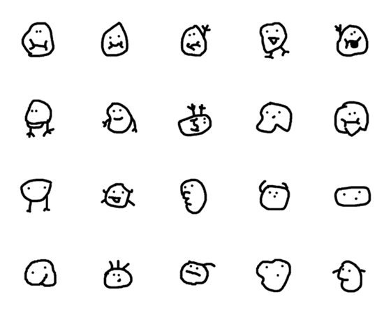 [LINE絵文字]Strange Random Cartoon face！の画像一覧