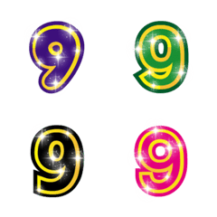 [LINE絵文字] Number emoji Dookdik 09の画像