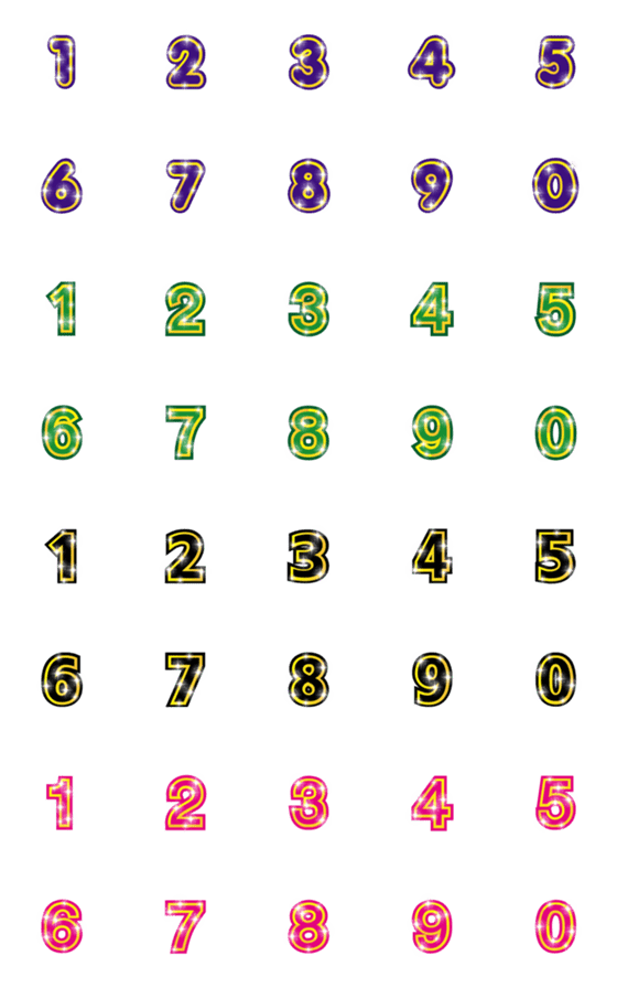 [LINE絵文字]Number emoji Dookdik 09の画像一覧