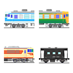 [LINE絵文字] 繋がる列車の絵文字 3の画像
