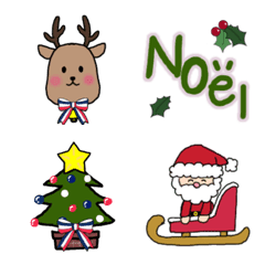 [LINE絵文字] フランス大好き クリスマス絵文字の画像