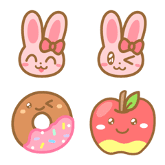 [LINE絵文字] ピンクうさちゃん絵文字の画像