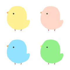 [LINE絵文字] カラフルな鳥 絵文字の画像