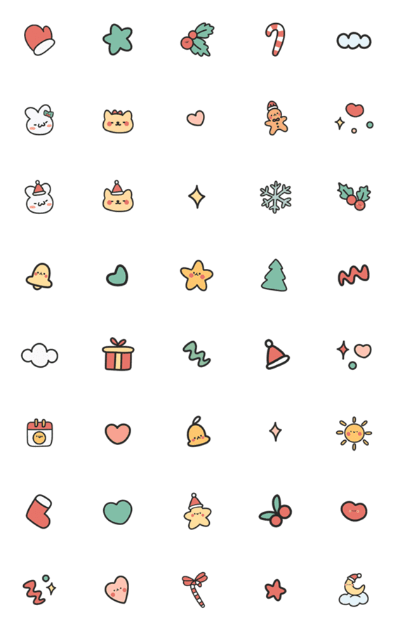 [LINE絵文字]Christmas Cute Cute！の画像一覧