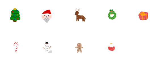 [LINE絵文字]Christmas set emojiの画像一覧