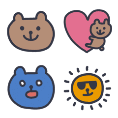 [LINE絵文字] 【修正版】クマ太郎 絵文字1の画像