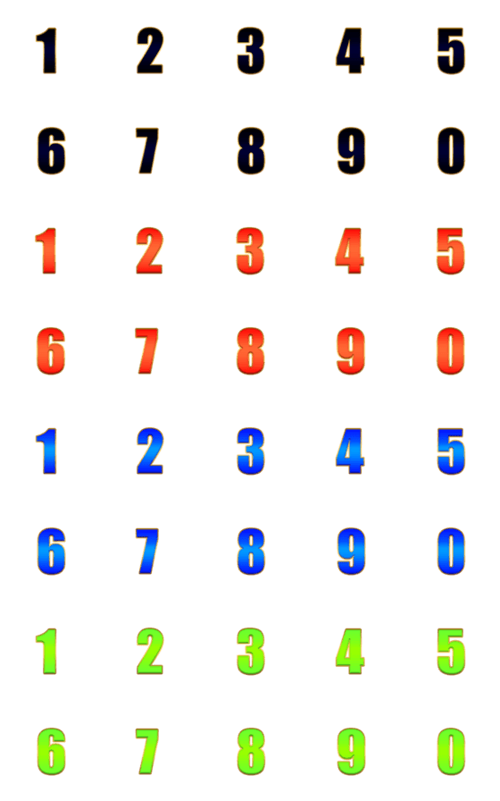 [LINE絵文字]Emoji Classic Numberの画像一覧