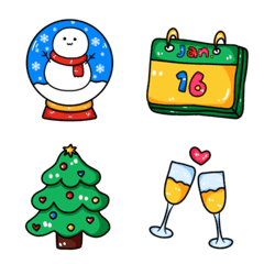 [LINE絵文字] Christmas festival emojiの画像