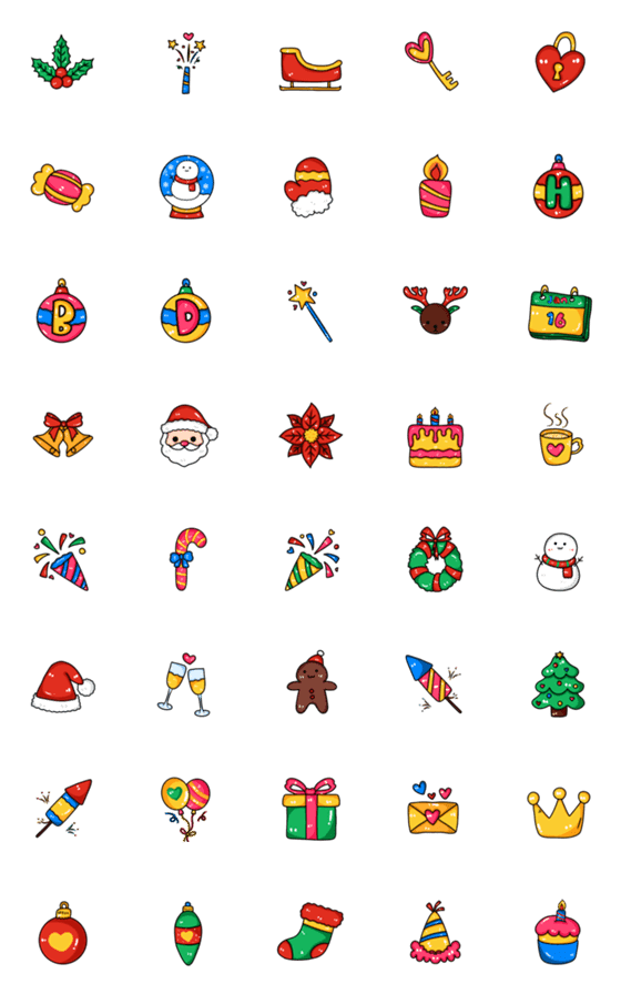 [LINE絵文字]Christmas festival emojiの画像一覧