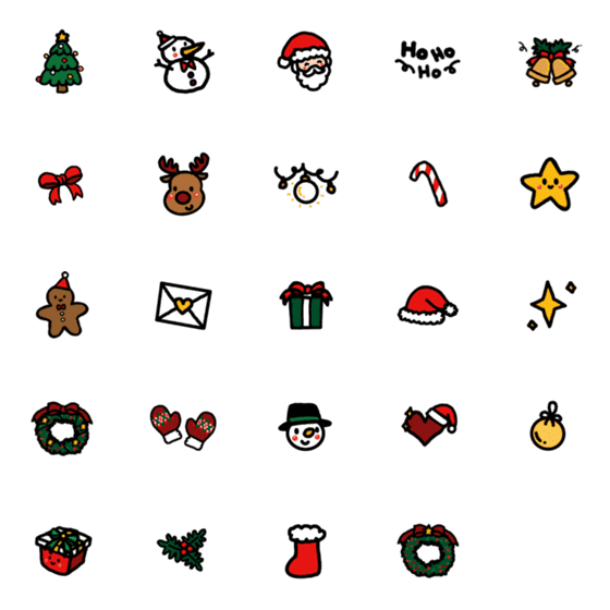[LINE絵文字]Christmas theme emojiの画像一覧