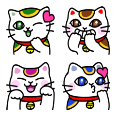 [LINE絵文字] 招き猫絵文字の画像