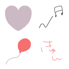 [LINE絵文字] 使いやすい絵文字【くすみカラー】の画像