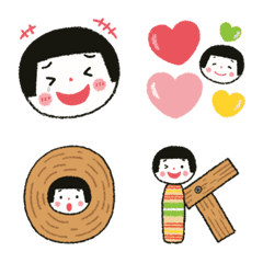 こけしちゃんの日常絵文字の絵文字メイン画像