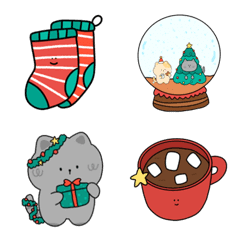 [LINE絵文字] Christmas with cat emojiの画像