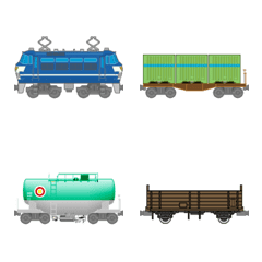 [LINE絵文字] 貨物列車アニメーションの画像