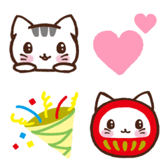 [LINE絵文字] 毎日使える！きゅるねこ絵文字の画像